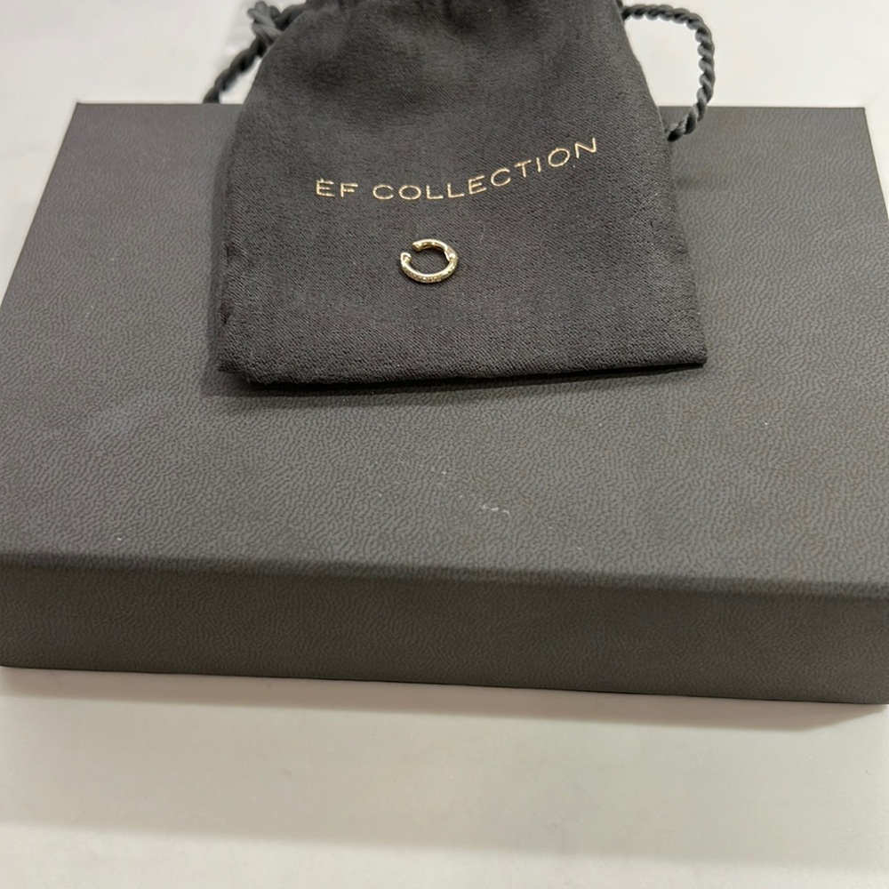EF Collection Single Diamond Cartilage Ear Cuff (No piercing)